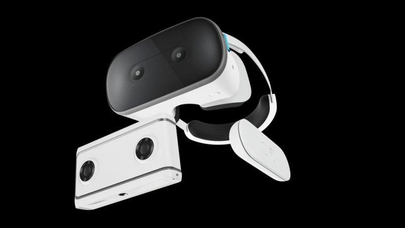 Google Daydream Lenovo Mirage Solo Virtual Reality Headset Lenovo Mirage Camera, PNG, 1000x563px, 2018, Google Daydream, Computer Monitors, Electronic Device, Google Download Free