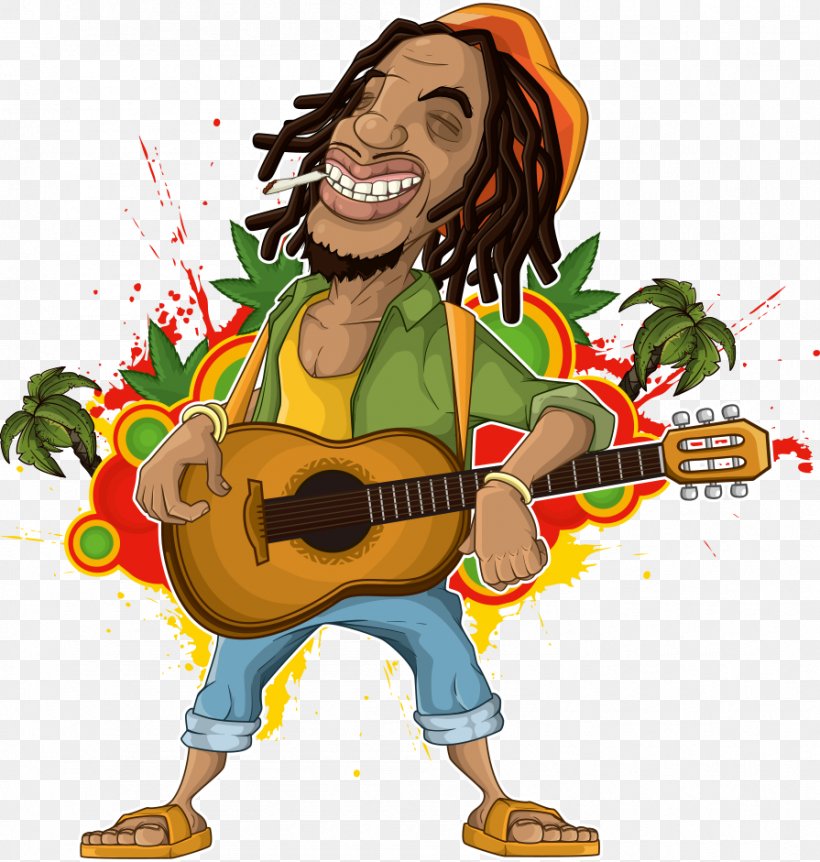 Reggae Rastafari Clip Art, PNG, 895x941px, Watercolor, Cartoon, Flower, Frame, Heart Download Free