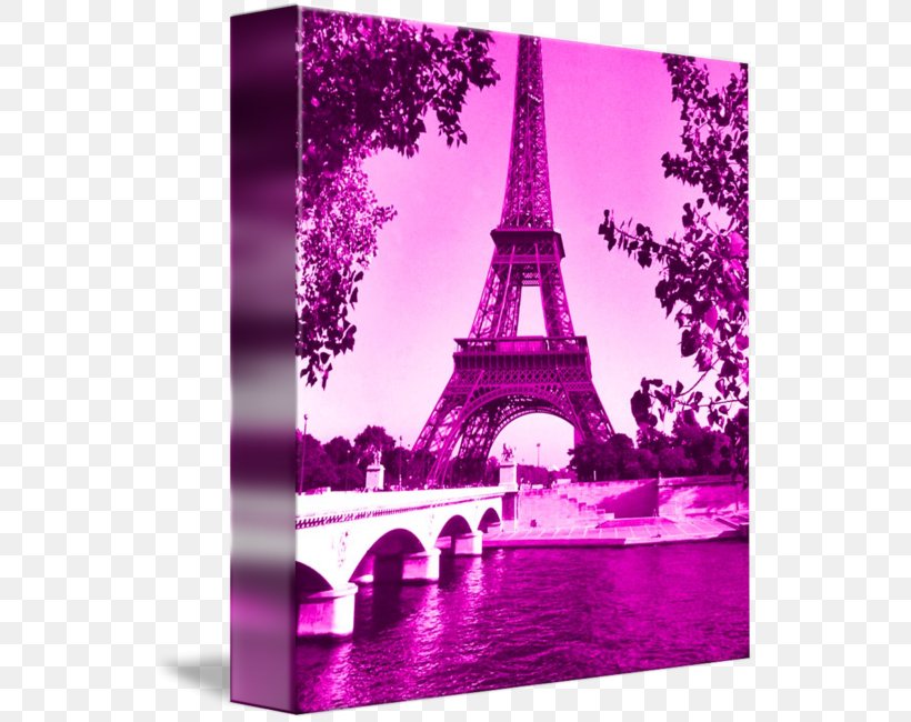 Eiffel Tower Seine Photography, PNG, 543x650px, Eiffel Tower, Art, Imagekind, Lilac, Magenta Download Free