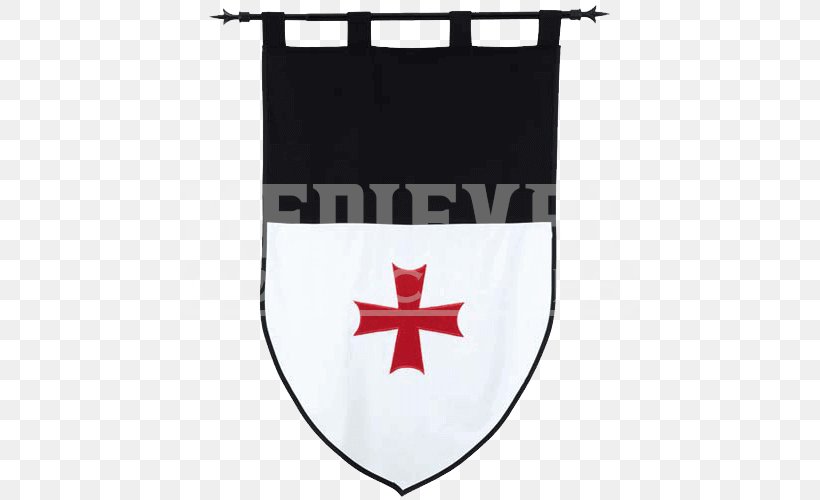 Middle Ages Knights Templar Banner Flag, PNG, 500x500px, Middle Ages, Banner, Coat Of Arms, Flag, Historical Reenactment Download Free
