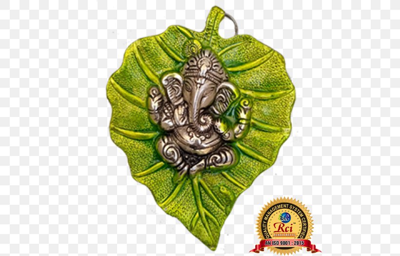 Ganesha Leaf Green Color, PNG, 500x525px, Ganesha, Christmas Ornament, Color, Gold, Green Download Free