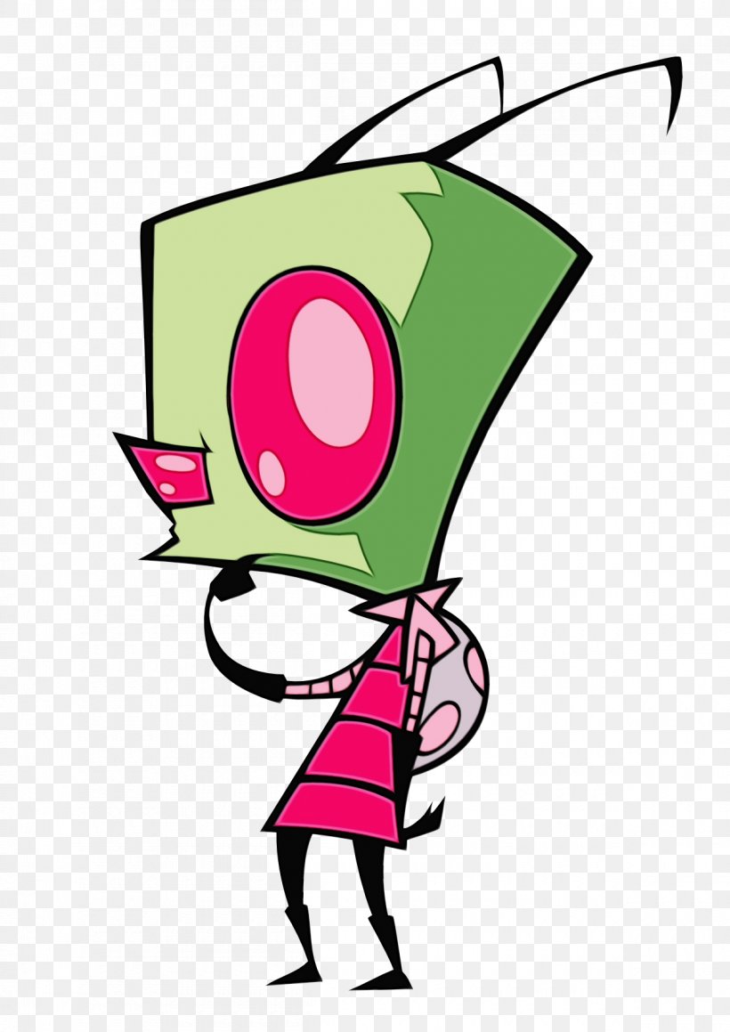 Smartphone Cartoon, PNG, 1200x1697px, Sticker, Cartoon, Character, Invader Zim, Online Chat Download Free
