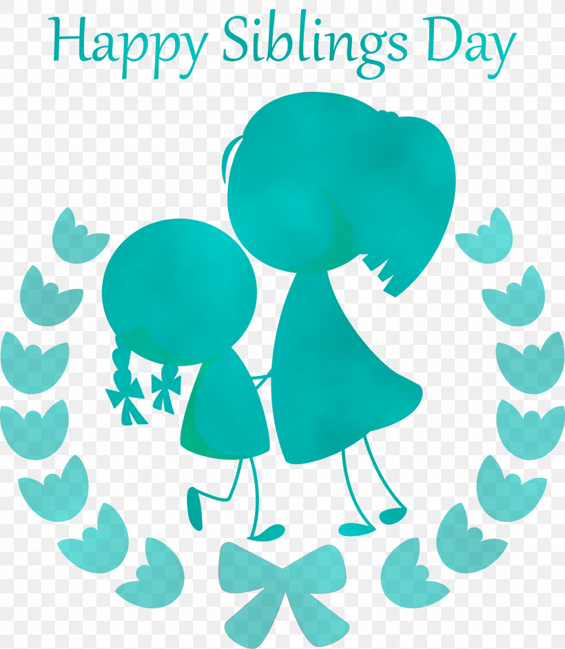 Turquoise, PNG, 2612x3000px, Happy Siblings Day, Paint, Turquoise, Watercolor, Wet Ink Download Free