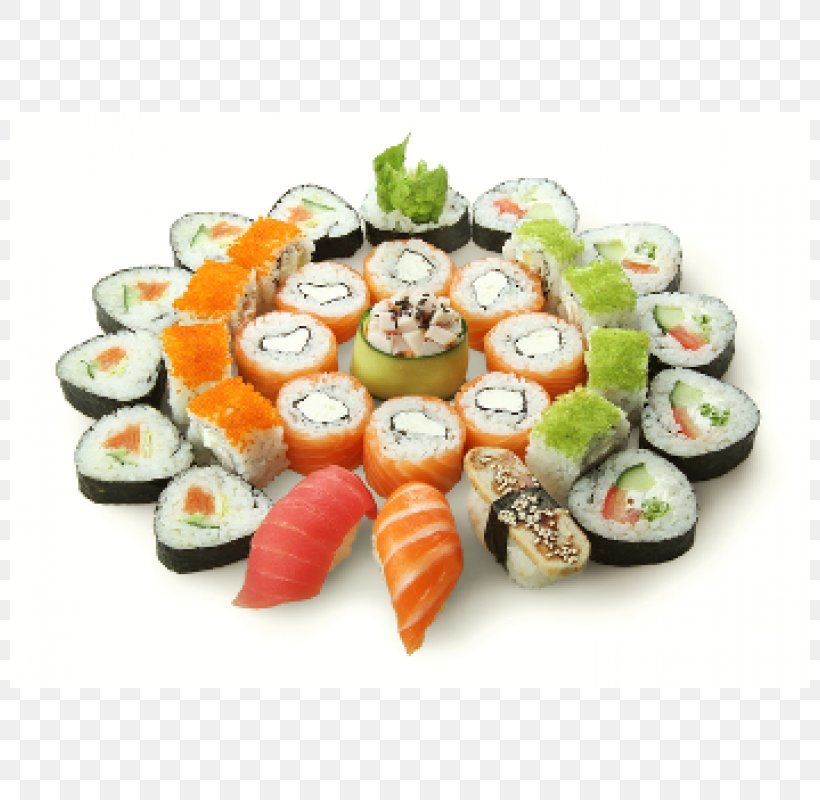 Sushi Makizushi Japanese Cuisine Pizza California Roll, PNG, 800x800px, Sushi, Appetizer, Asian Food, California Roll, Comfort Food Download Free