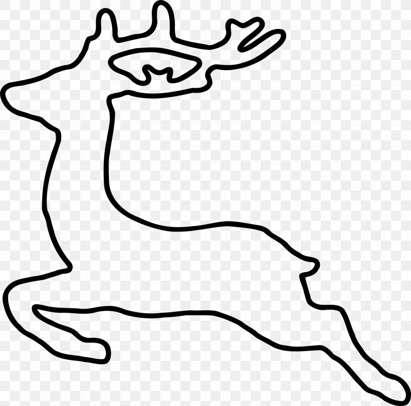 White-tailed Deer Reindeer Elk Clip Art, PNG, 2500x2471px, Deer, Animal, Antler, Art, Black Download Free