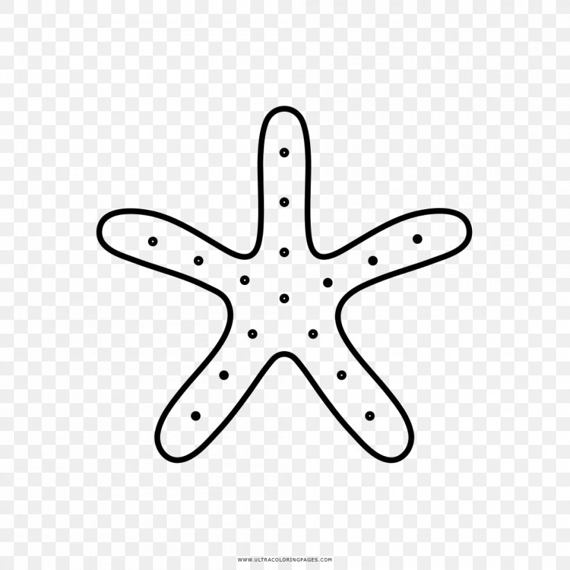 Starfish Black And White Drawing Coloring Book Painting, PNG, 1000x1000px, Starfish, Area, Black And White, Book, Color Download Free
