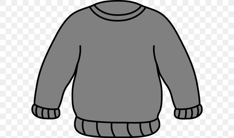 Sweater Christmas Jumper Clothing Cardigan Clip Art, PNG, 600x486px, Sweater, Black, Black And White, Bluza, Cardigan Download Free
