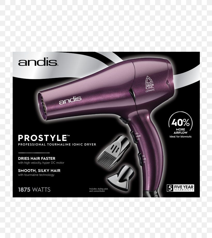 Hair Dryers Andis Pro Dry Soft Grip Purple, PNG, 780x920px, Hair Dryers, Andis, Andis Pro Dry Soft Grip, Brush, Ceramic Download Free