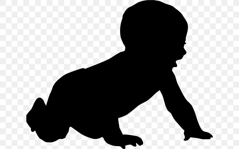 Infant Silhouette Child Clip Art, PNG, 640x511px, Infant, Black, Black And White, Carnivoran, Child Download Free