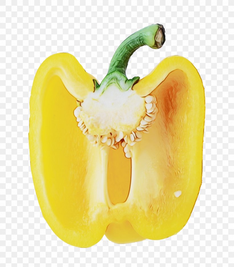 Bell Pepper Pimiento Bell Peppers And Chili Peppers Capsicum Yellow, PNG, 1296x1476px, Watercolor, Bell Pepper, Bell Peppers And Chili Peppers, Capsicum, Food Download Free