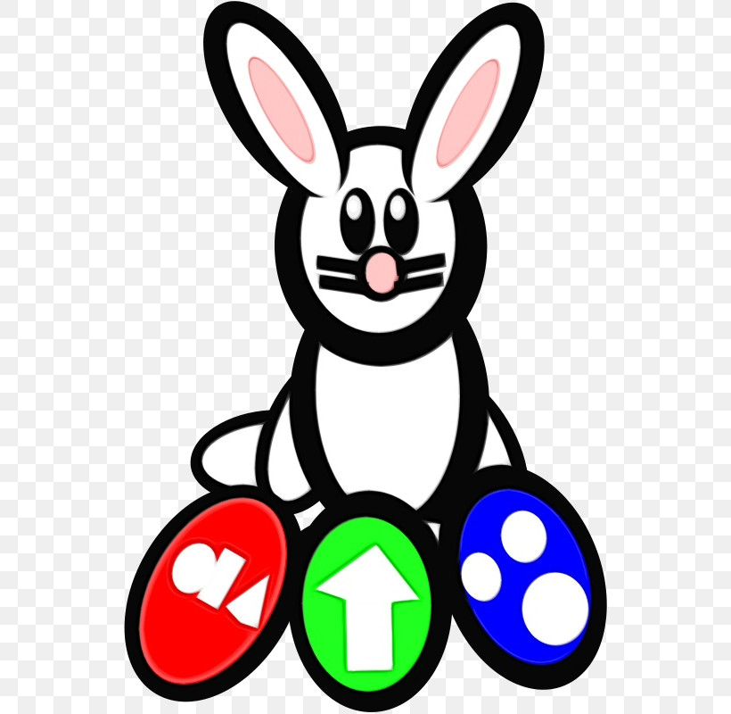 Easter Bunny, PNG, 544x800px, Watercolor, Circle, Easter Bunny, Green, Paint Download Free