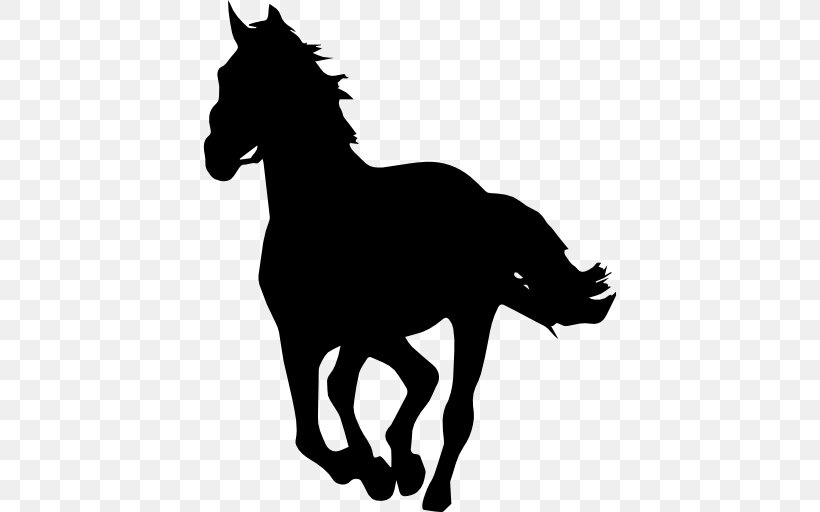 Mustang Silhouette Stallion Clip Art, PNG, 512x512px, Mustang, Art, Black And White, Colt, Dog Like Mammal Download Free