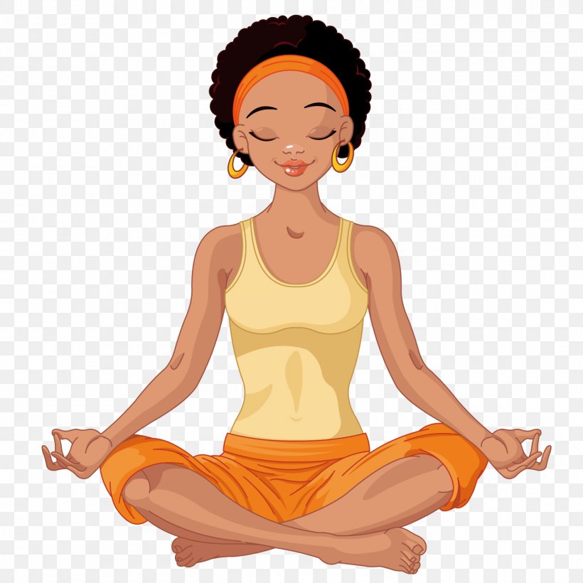 Yoga Lotus Position African American Clip Art, PNG, 1500x1500px, Watercolor, Cartoon, Flower, Frame, Heart Download Free