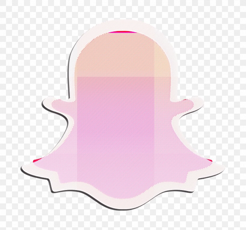 Media Icon Snapchat Icon Social Icon, PNG, 1404x1318px, Media Icon, Logo, Magenta, Material Property, Pink Download Free