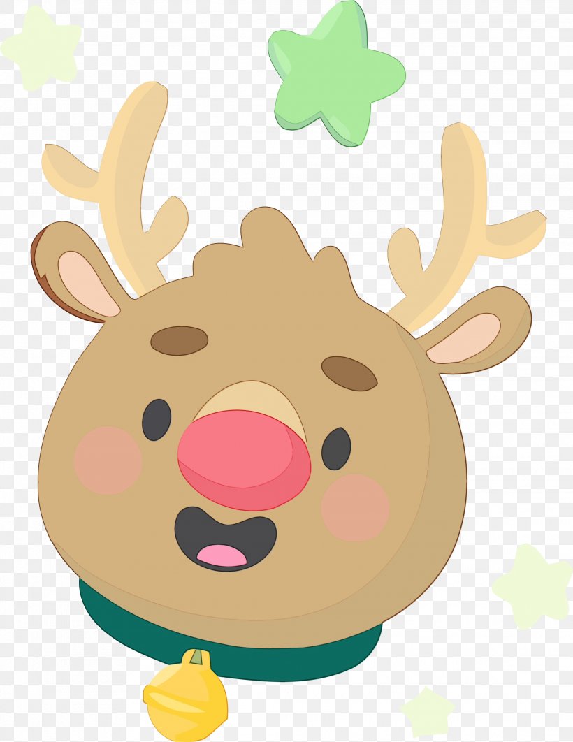 Reindeer, PNG, 2284x2960px, Happy New Year, Cartoon, Deer, Fawn, Paint Download Free