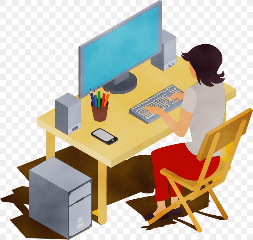 Desk Furniture Business Cartoon, PNG, 2206x2097px, Watercolor, Angle, Business, Cartoon, Desk Download Free