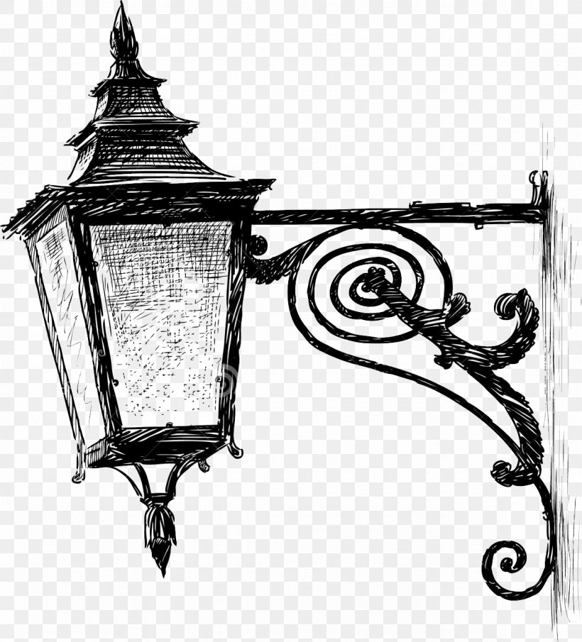 Lantern Street Light Drawing Oil Lamp, PNG, 1177x1300px, Lantern, Antique, Black And White, Branch, Candle Download Free