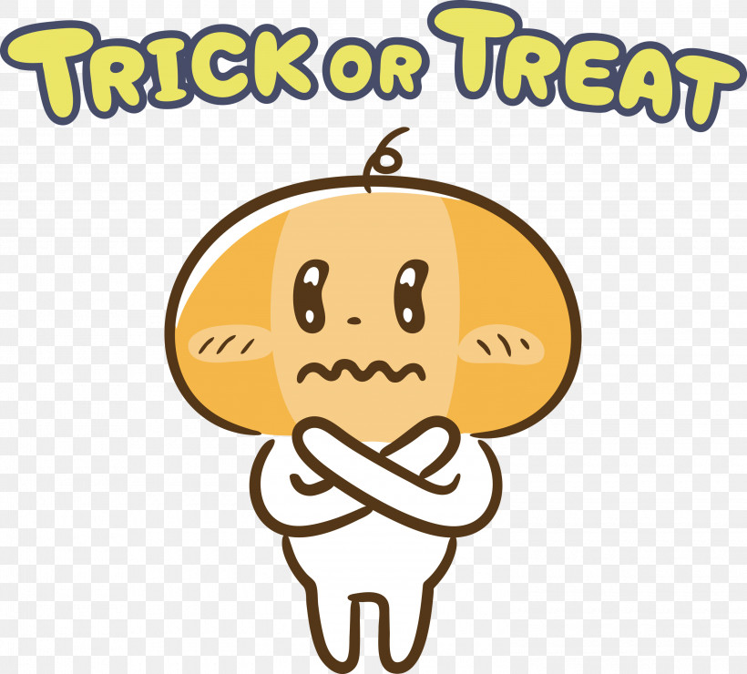 TRICK OR TREAT Happy Halloween, PNG, 3000x2708px, Trick Or Treat, Behavior, Biology, Cartoon, Emoticon Download Free