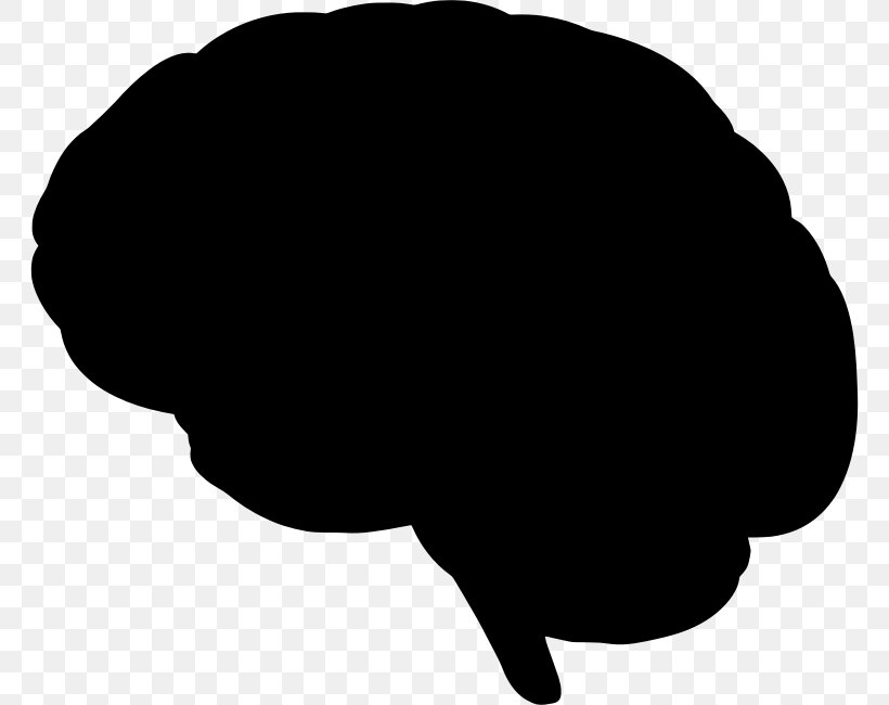 Brain Silhouette Human Head Clip Art, PNG, 764x650px, Brain, Black, Black And White, Drawing, Head Download Free