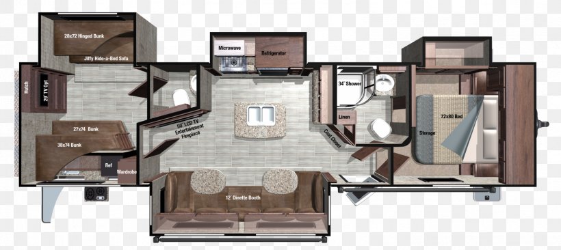 Campervans Caravan Trailer Fifth Wheel Coupling General R.V. Center, Inc., PNG, 1587x709px, Campervans, Caravan, Fifth Wheel Coupling, Floor Plan, Furniture Download Free