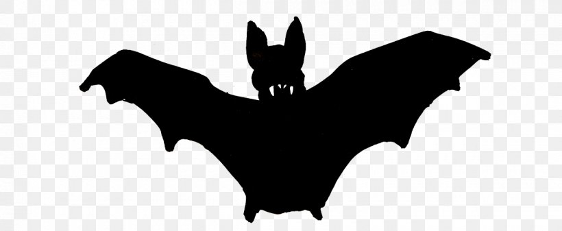 Vampire Bat Silhouette Clip Art, PNG, 1200x494px, Bat, Black, Black And White, Desmodus Draculae, Drawing Download Free