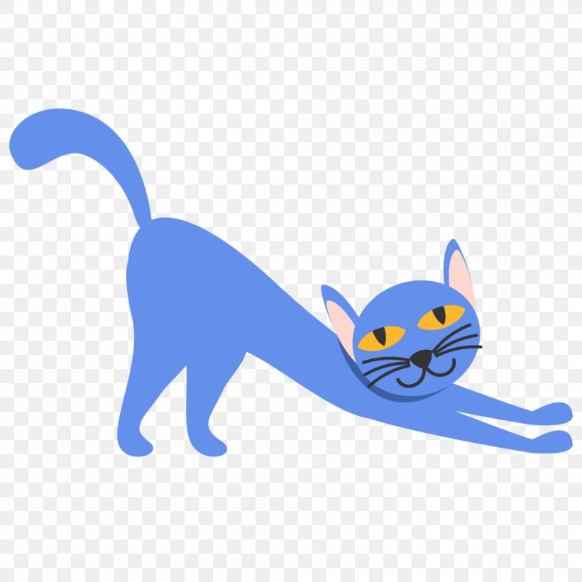 Cat Vector Graphics Illustration Painting Image, PNG, 1000x1000px, Cat, Animal, Animated Cartoon, Animation, Blue Download Free