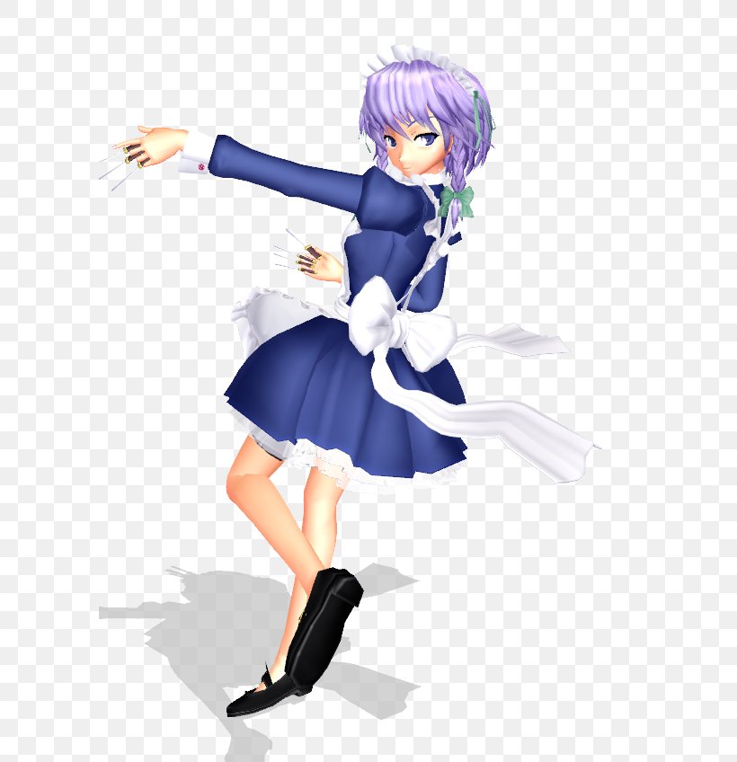 Sakuya Izayoi Maid Character Touhou Project, PNG, 600x848px, Watercolor, Cartoon, Flower, Frame, Heart Download Free