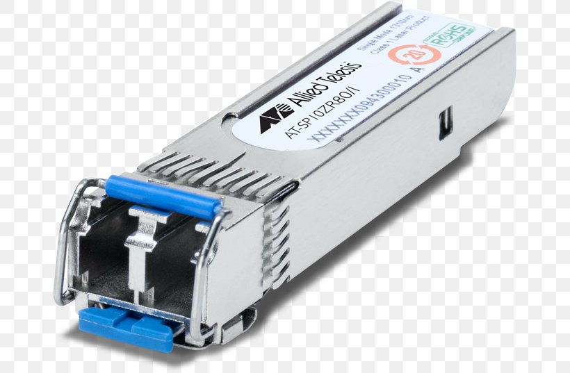 Small Form-factor Pluggable Transceiver Single-mode Optical Fiber Electrical Connector 10 Gigabit Ethernet Allied Telesis, PNG, 668x537px, 10 Gigabit Ethernet, Singlemode Optical Fiber, Allied Telesis, Electrical Connector, Electronic Component Download Free