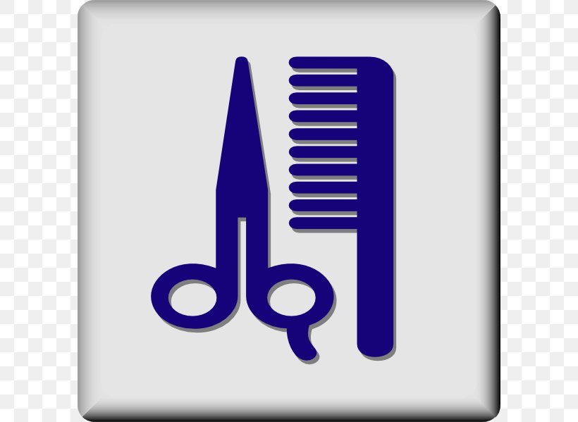 Comb Beauty Parlour Hairdresser Clip Art, PNG, 600x599px, Comb, Barber, Beauty Parlour, Black Hair, Blue Download Free