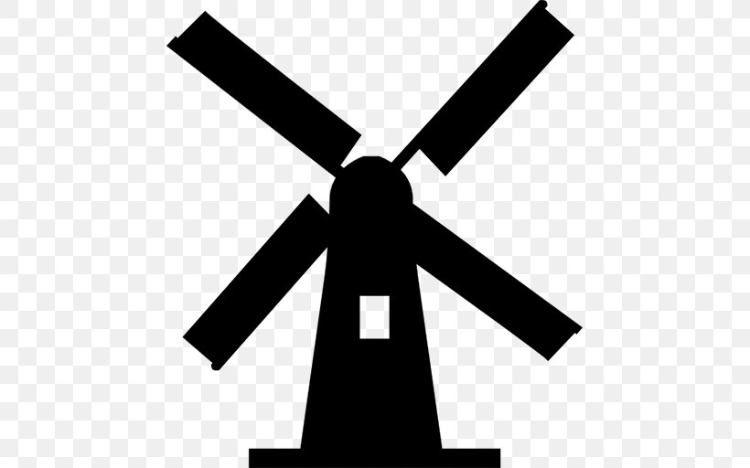 Black And White Monochrome Brand, PNG, 512x512px, Windmill, Black And White, Brand, Cdr, Monochrome Download Free