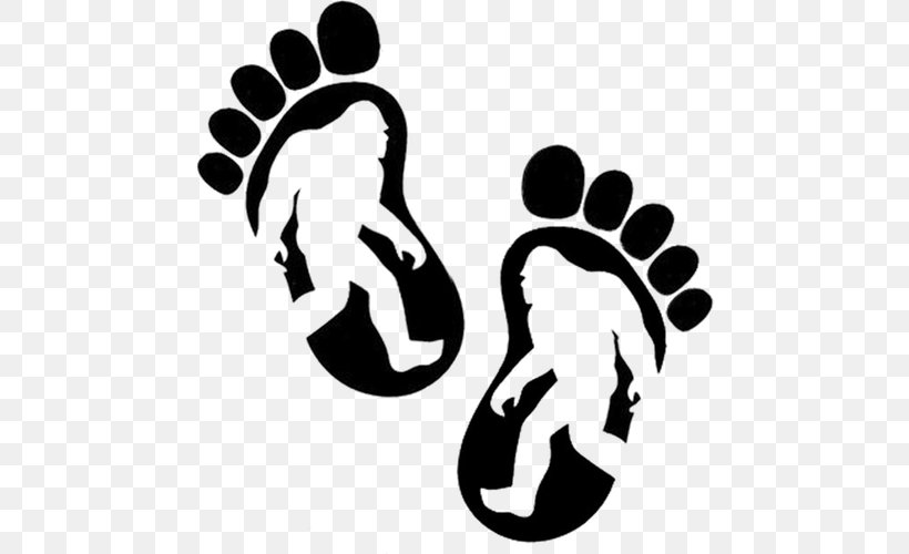 Bigfoot Clip Art Footprint, PNG, 500x500px, Bigfoot, Autocad Dxf, Black And White, Footprint, Footwear Download Free