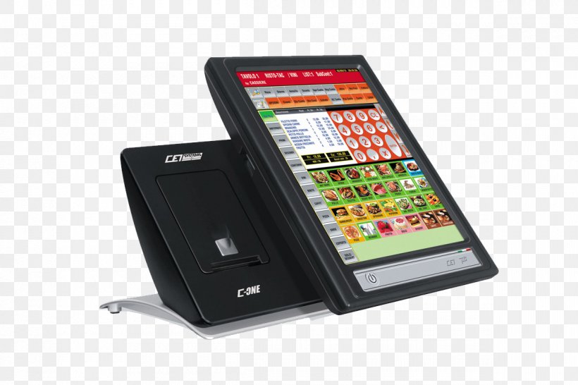Cash Register Point Of Sale Sales Touchscreen Orderman, PNG, 1200x800px, Cash Register, Display Device, Drawer, Electronic Device, Electronics Download Free