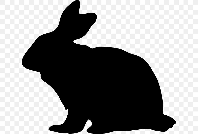 Clip Art Rabbit Animal Silhouettes, PNG, 640x553px, Rabbit, Animal Silhouettes, Blackandwhite, Easter Bunny, Hare Download Free