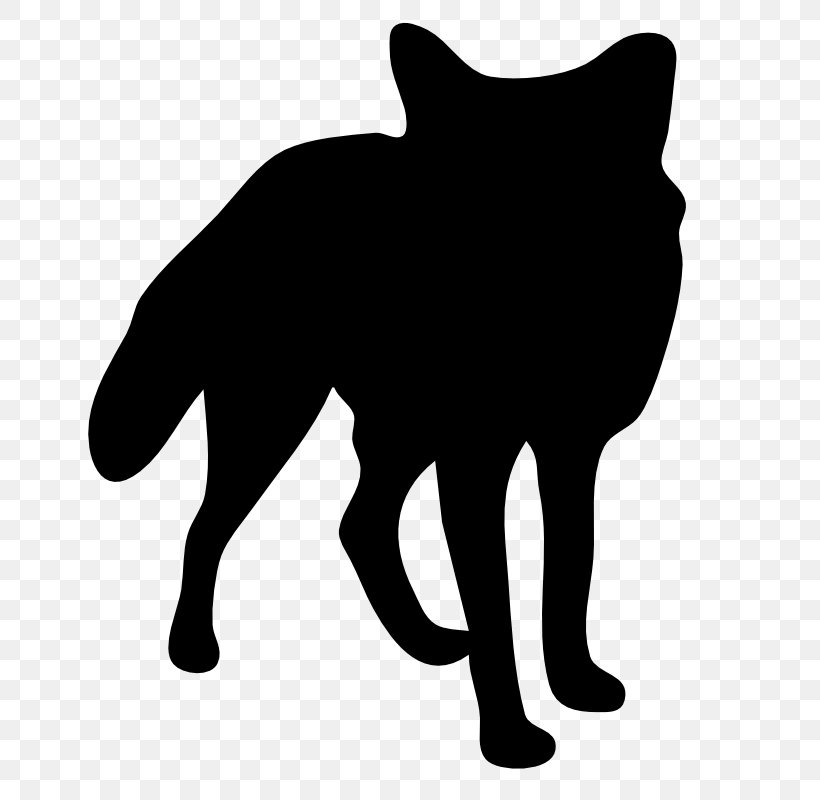Silhouette Fox Clip Art, PNG, 800x800px, Silhouette, Black, Black And White, Black Cat, Carnivoran Download Free