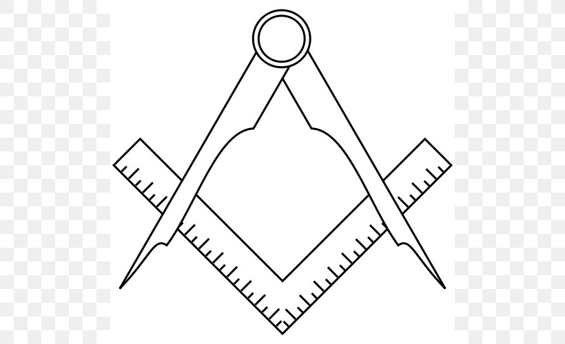 Freemasonry Masonic Lodge Square And Compasses Clip Art, PNG, 500x500px, Freemasonry, Area, Black And White, Demolay International, Diagram Download Free