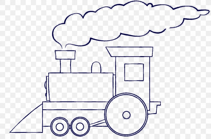 Thomas Train Rail Transport Drawing Steam Locomotive, PNG, 1300x857px,  Thomas, Area, Artwork, Black And White, Cartoon