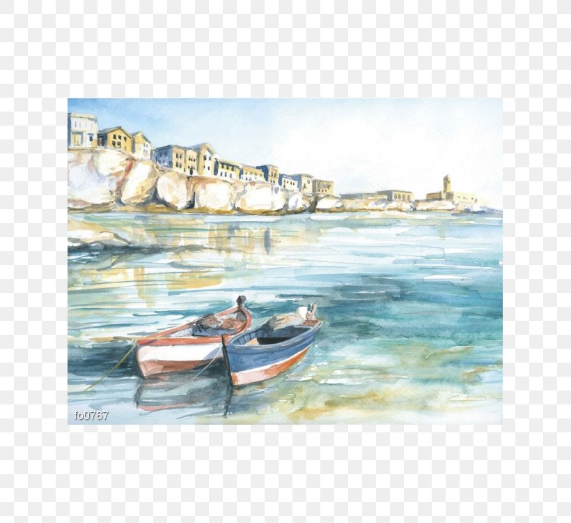 Watercolor Painting Paper Landscape Painting Art, PNG, 625x750px, Watercolor Painting, Art, Boat, Coast, Coastal And Oceanic Landforms Download Free