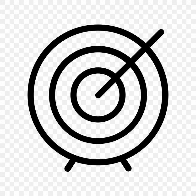 Black And White Symbol Area, PNG, 1200x1200px, Shooting Target, Area, Black And White, Icon Design, Symbol Download Free