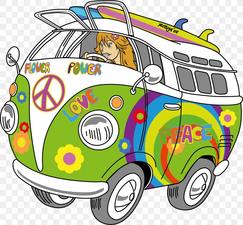 Car Volkswagen Type 2 Bus Hippie, PNG, 2370x2193px, Car, Automotive Design, Bumper, Bumper Sticker, Bus Download Free