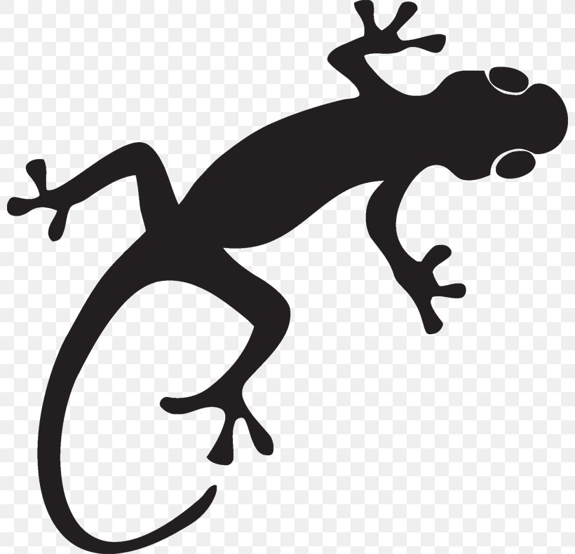 Lizard Gecko Reptile Silhouette, PNG, 800x791px, Lizard, Amphibian, Artwork, Black And White, Decal Download Free