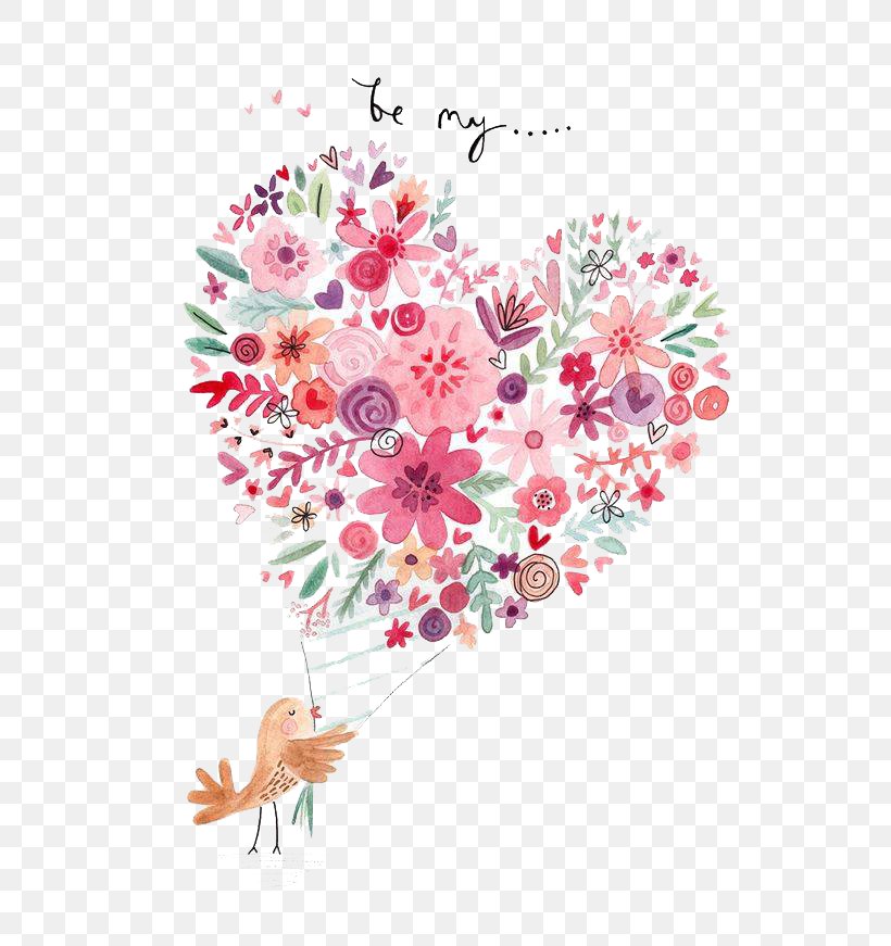 Paper Valentine's Day Illustrator Illustration, PNG, 564x871px, Paper, Art, Blossom, Branch, Cherry Blossom Download Free