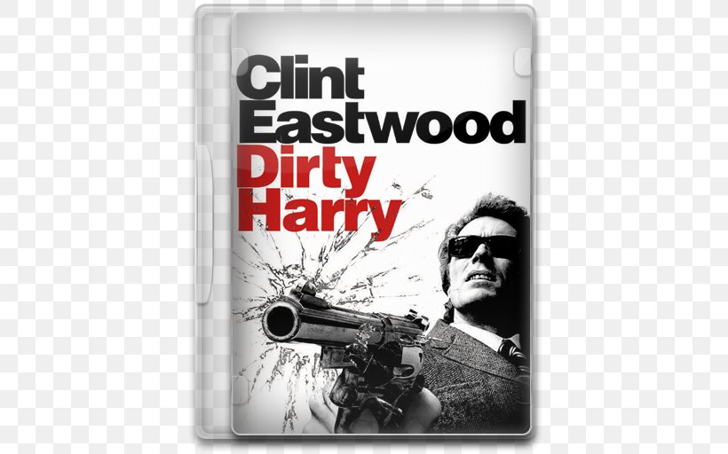 Poster Film Black And White Font, PNG, 512x512px, Dirty Harry, Amazoncom, Black And White, Bluray Disc, Clint Eastwood Download Free