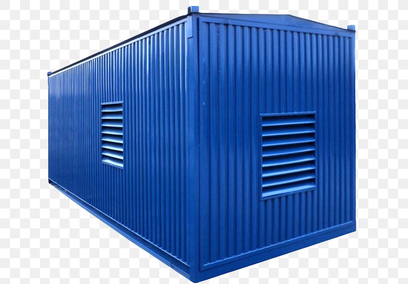 Shipping Container Intermodal Container Блок-контейнер Power Station Diesel Generator, PNG, 663x572px, Shipping Container, Blue, Cargo, Diesel Engine, Diesel Generator Download Free