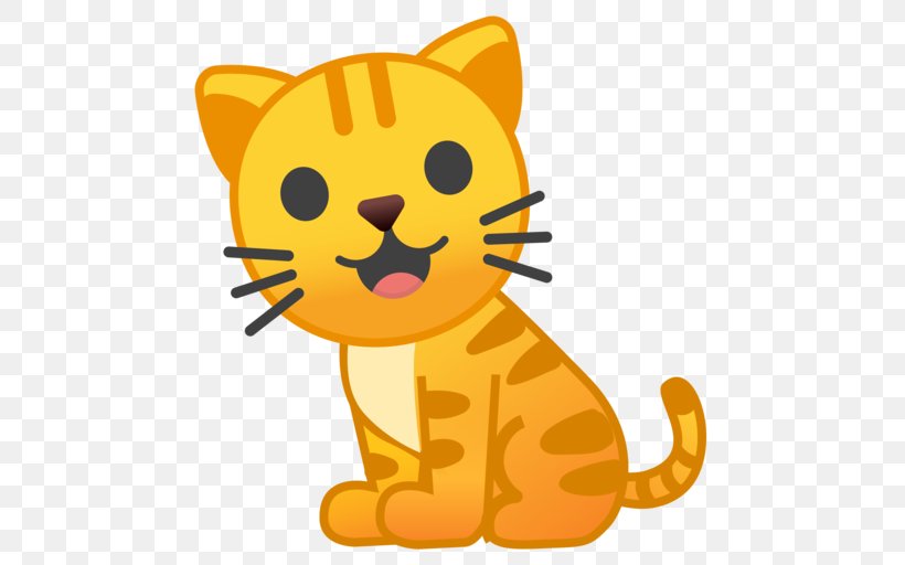 Cat Kitten Emoji Android Oreo, PNG, 512x512px, Cat, Android, Android Nougat, Android Oreo, Big Cats Download Free