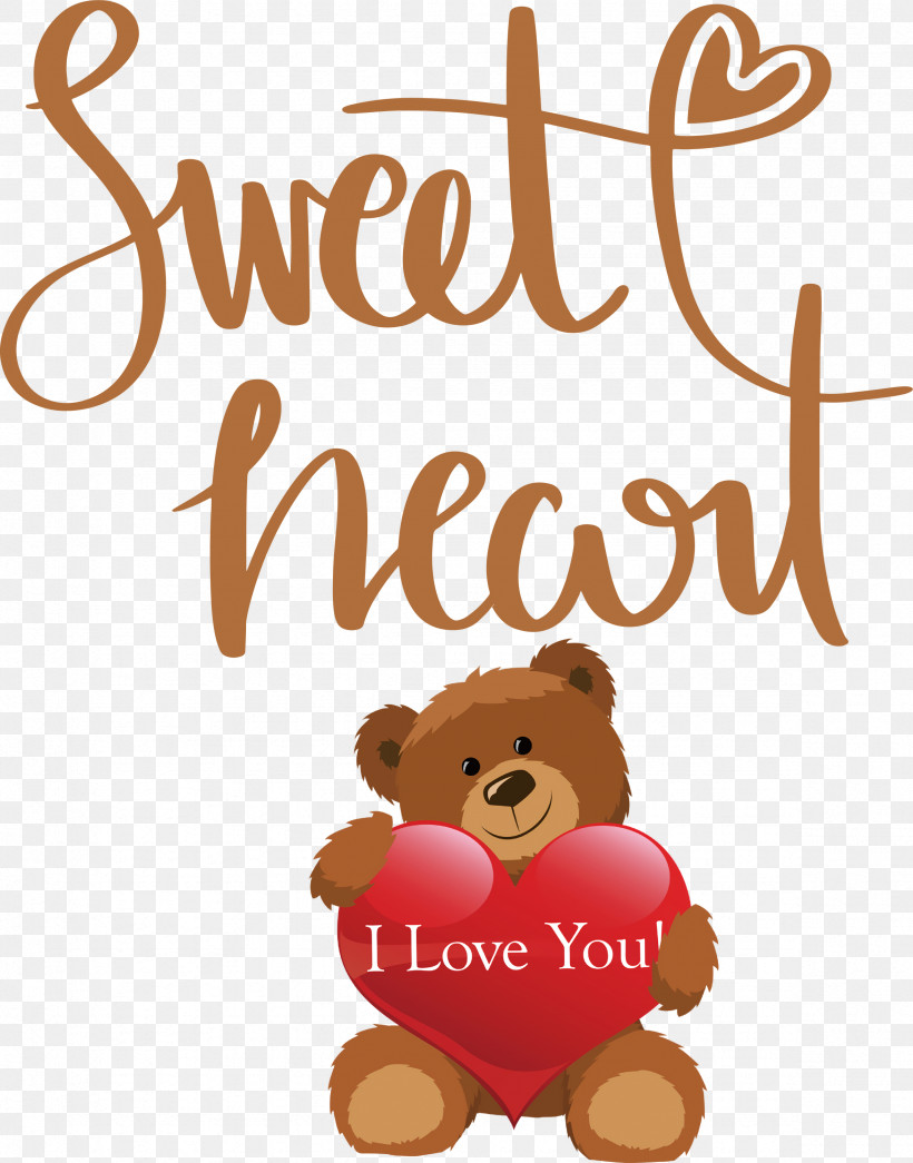 Sweet Heart Valentines Day Valentine, PNG, 2353x3000px, Sweet Heart, Bears, Biology, Cartoon, Logo Download Free