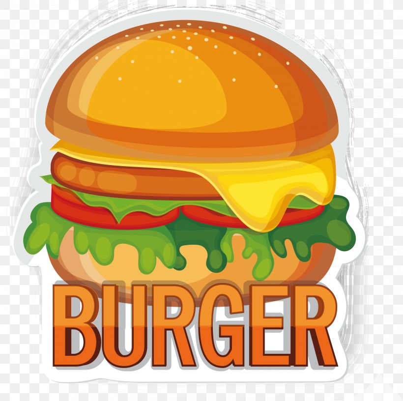 Hamburger Cheeseburger Fast Food Junk Food French Fries, PNG, 3454x3438px, Hamburger, Cartoon, Cheeseburger, Fast Food, Food Download Free