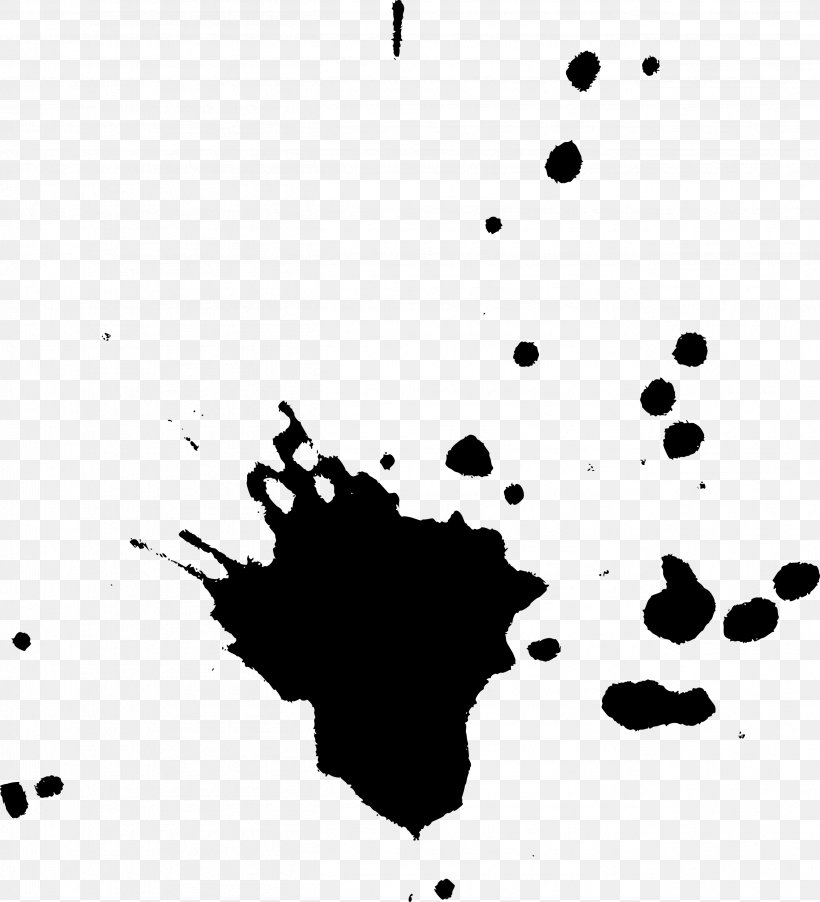 Black And White Paint Clip Art, PNG, 2603x2865px, Black, Black And ...