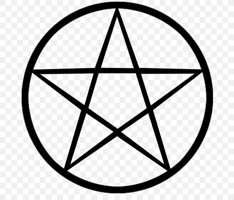 Pentagram Wicca Clip Art, PNG, 700x700px, Pentagram, Area, Black And White, Drawing, Line Art Download Free