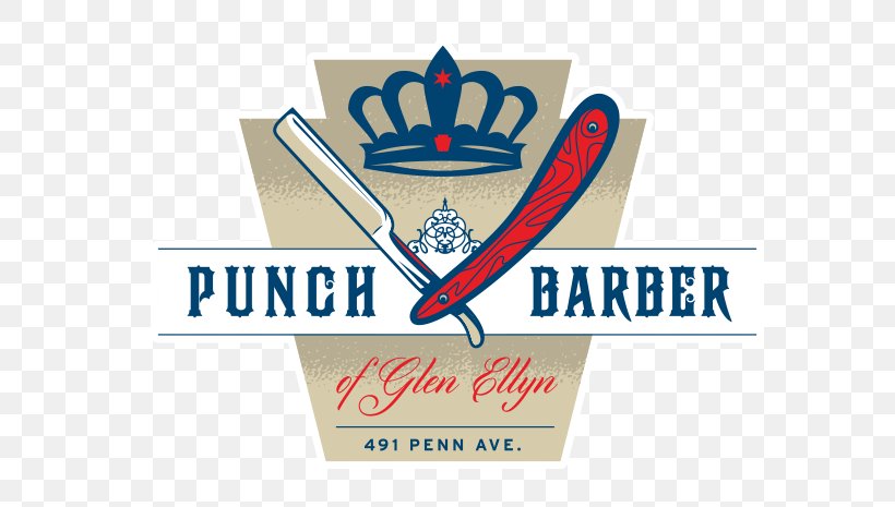 Punch Barber Shop Logo Brand, PNG, 580x465px, Logo, Barber, Brand, Glen Ellyn, Illinois Download Free