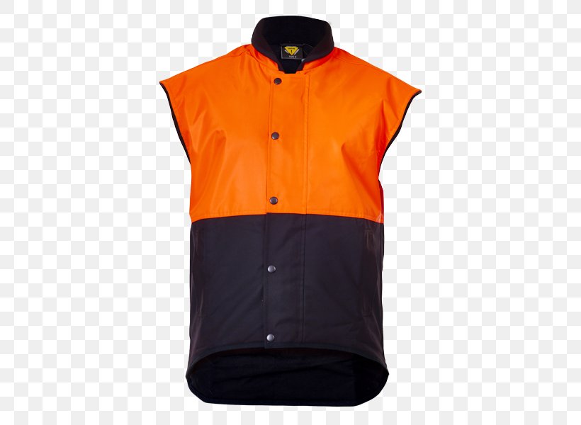 Gilets Sleeve Jacket, PNG, 600x600px, Gilets, Jacket, Orange, Outerwear, Sleeve Download Free